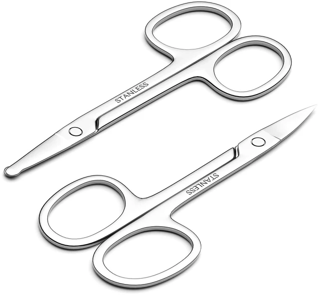 Main image of Safety Tip Curved & Rounded Grooming Scissors, 2 Pack