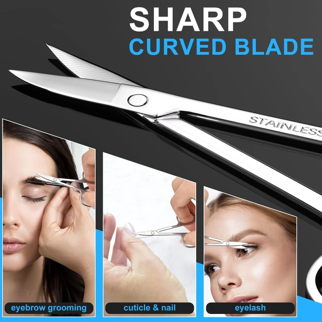 Alt view image 4 of 6 - Safety Tip Curved & Rounded Grooming Scissors, 2 Pack