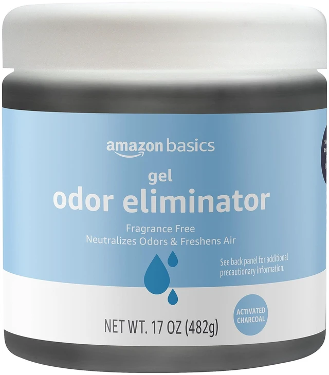 Main image of Amazon Basics Gel Odor Eliminator, Activated Charcoal, Fragrance Free, 17 Oz, 1-Pack