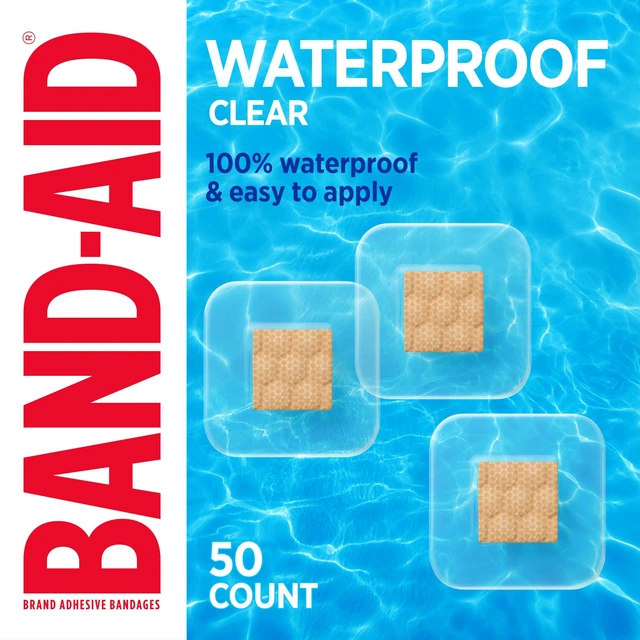 Main image of BAND-AID Clear Waterproof Spot Adhesive Bandages, One Size, 50 Ct