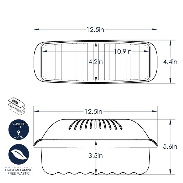 Alt view image 2 of 6 - Nordic Ware Microwave Plastic Pasta Cooker, Red, 12.5 x 4.4 x 5.6 in, 2 Pieces