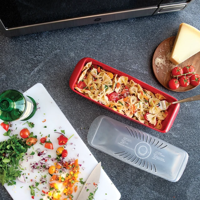 Alt view image 5 of 6 - Nordic Ware Microwave Plastic Pasta Cooker, Red, 12.5 x 4.4 x 5.6 in, 2 Pieces