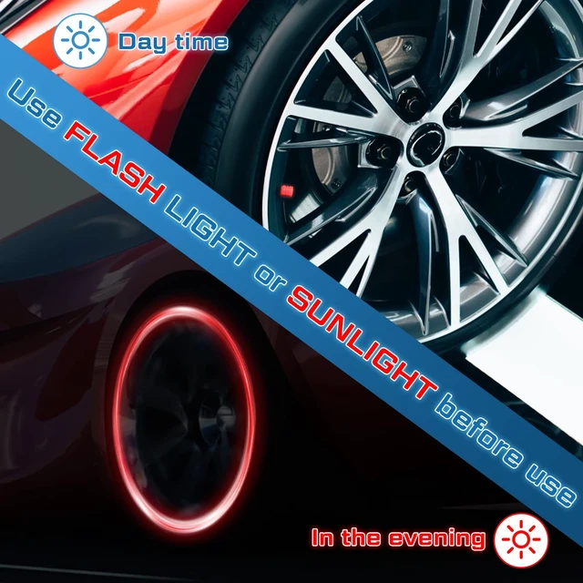 Alt view image 6 of 7 - 20Pcs Glow in the Dark Tire Valve Caps 5 Colors for Cars Motorcycles Trucks