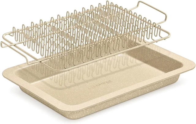 Alt view image 2 of 2 - Bakken Swiss Bacon Tray 2 Piece Set, Non-Stick Carbon Steel, White Marble