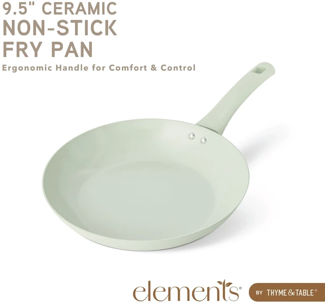 Alt view image 3 of 4 - Elements by Thyme & Table 9.5" Ceramic Non-Stick Fry Pan - Green