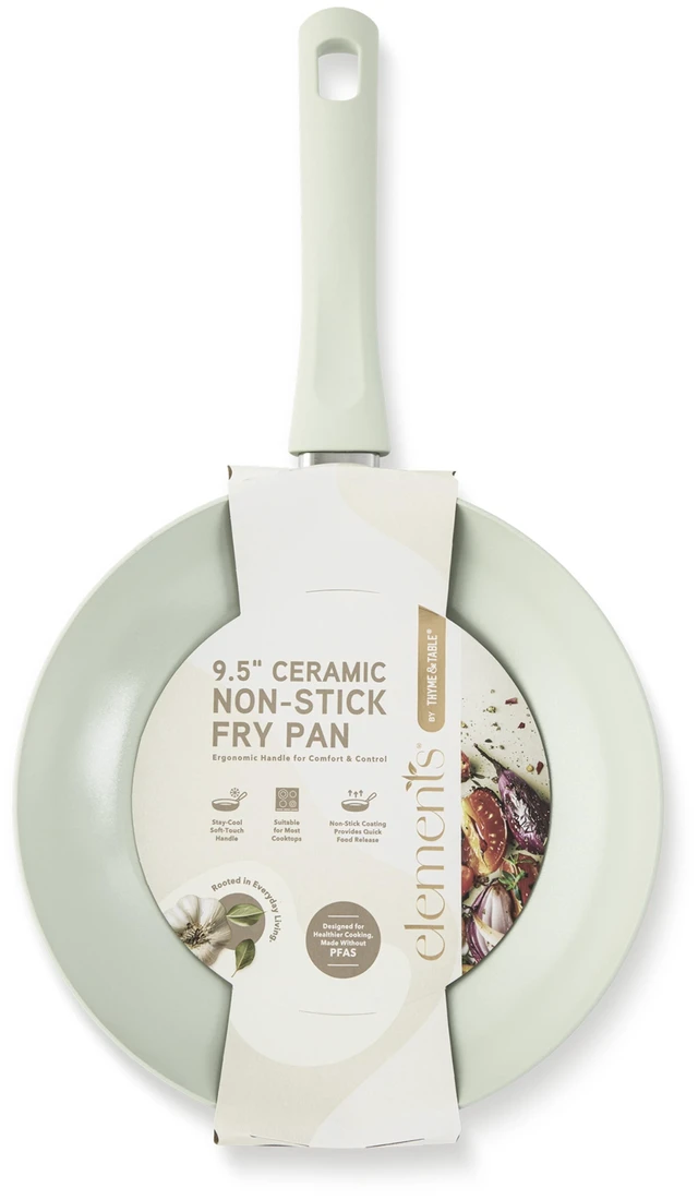 Alt view image 2 of 4 - Elements by Thyme & Table 9.5" Ceramic Non-Stick Fry Pan - Green