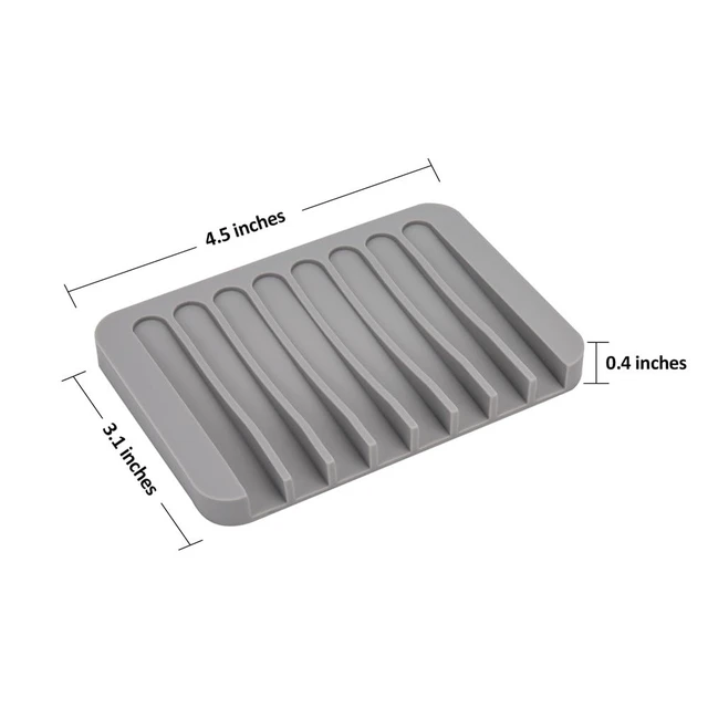 Alt view image 6 of 7 - 4PCS Self-Draining Silicone Bar Soap Dish and Holders for Shower
