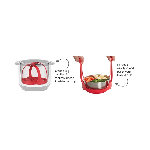Alt view image 4 of 5 - Instant Pot Bakeware Sling Official Silicone Accessory, Compatible with 6-Quart and 8-Quart Cookers, Red