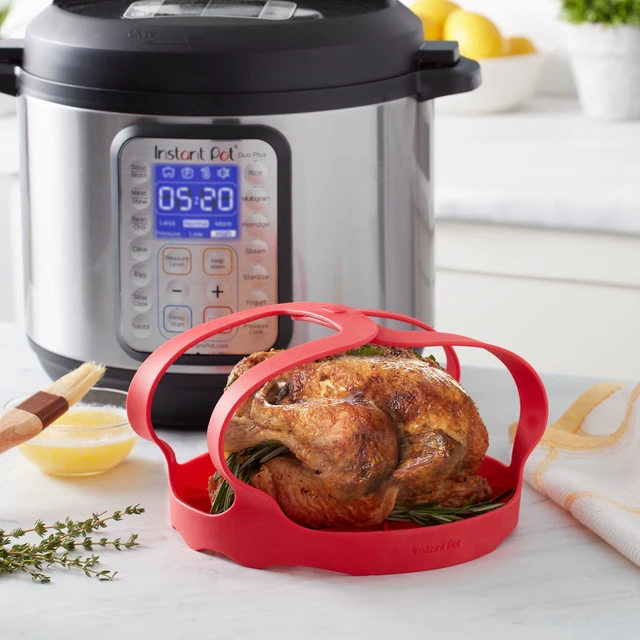 Alt view image 5 of 5 - Instant Pot Bakeware Sling Official Silicone Accessory, Compatible with 6-Quart and 8-Quart Cookers, Red