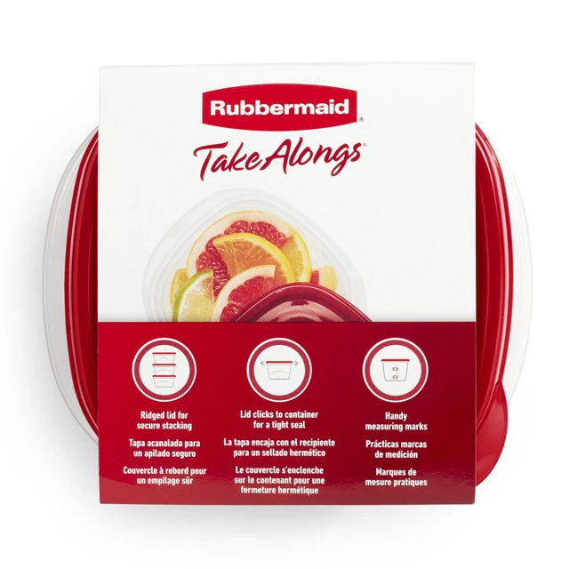 Alt view image 4 of 6 - Rubbermaid 2.1cups Clear Food Storage Container, 5-Pack