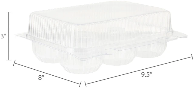 Alt view image 4 of 5 - Way to Celebrate Clear Cupcake Boxes, 4 Count