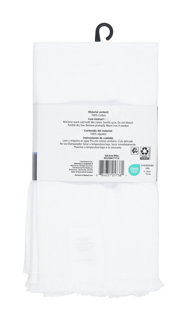 Alt view image 7 of 7 - Mainstays 4 Pack Solid White 100% Cotton Napkin Set 18" x 18"