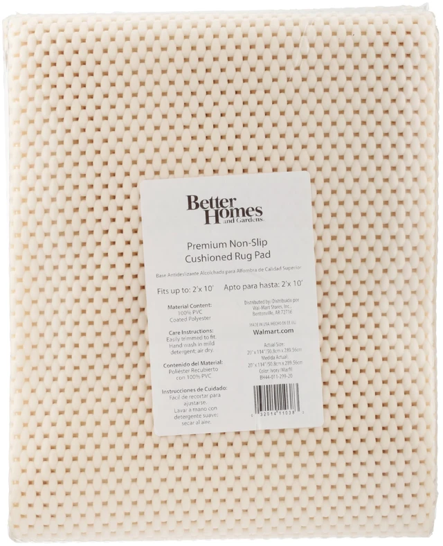 Alt view image 2 of 5 - Better Homes and Gardens 2'x10' Non-Slip Cushioned Runner Rug Pad