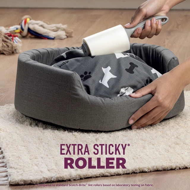 Alt view image 4 of 6 - Scotch-Brite Pet Extra Sticky Lint Roller, 95Sheets, 1Roller