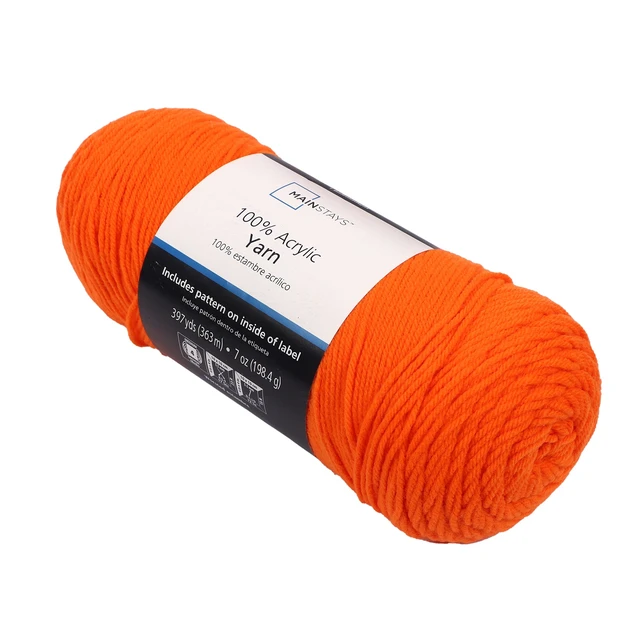 Alt view image 3 of 5 - Mainstays 100% Acrylic Yarn, 3 Pack, Orange, 7Oz, 397Yards