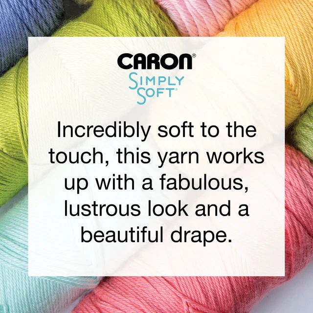 Alt view image 3 of 6 - Caron Simply Soft Yarn, Black, 6oz (170g), 315 Yards, Medium, Acrylic
