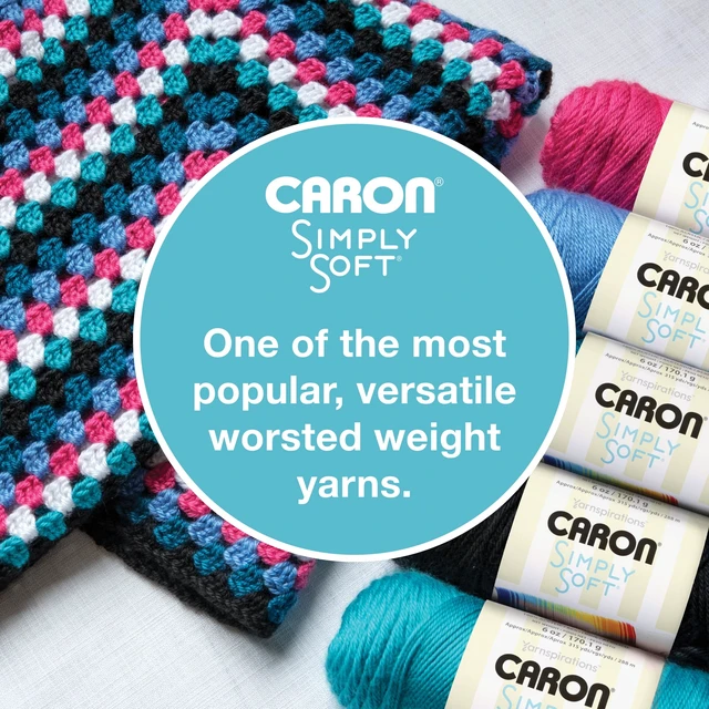 Alt view image 6 of 6 - Caron Simply Soft Yarn, Black, 6oz (170g), 315 Yards, Medium, Acrylic