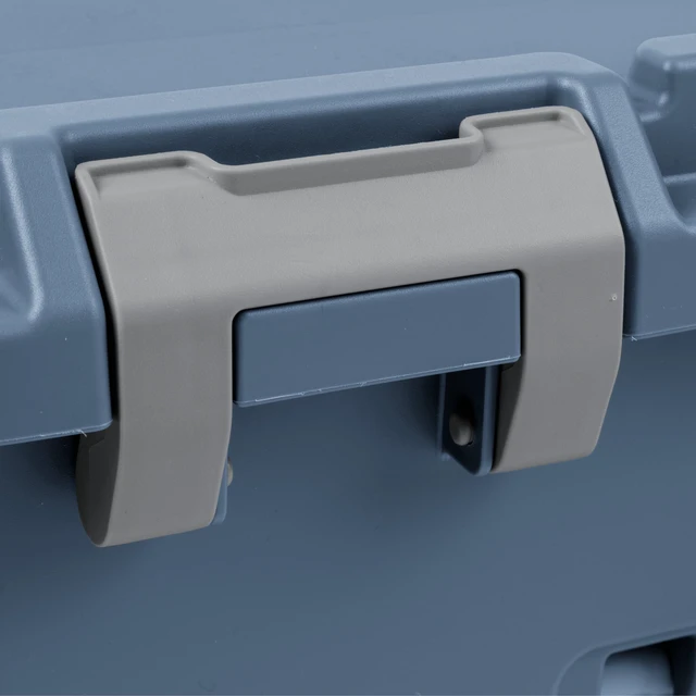 Alt view image 5 of 6 - Sterilite 14Gal Heavy Duty Plastic Lockable Footlocker Storage Trunk with Handle, Blue