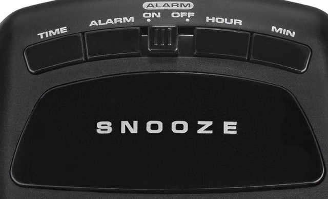 Alt view image 6 of 6 - Westclox Basic Black Digital Red LED Bedside/Desk Alarm Clock with Adjustable Hi/Lo Alarm Volume and Snooze