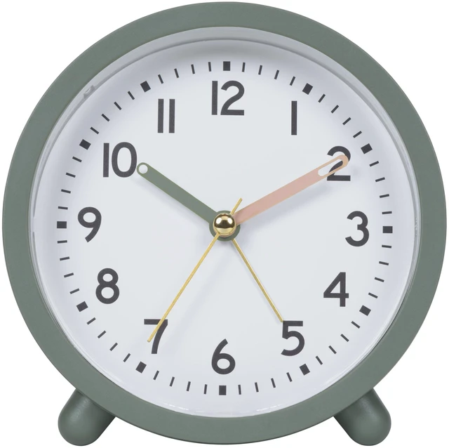 Main image of MainStays Green Mini Analog Alarm Clock