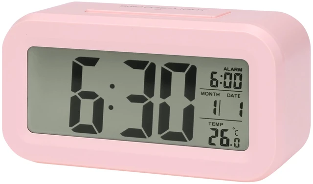 Main image of Unique Bargains Small Digital Alarm Clock for Bedroom Deep Sleepers Pink