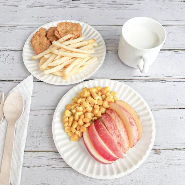 Alt view image 5 of 6 - Great Value Uncoated White Paper Plates, 6Inch, 3-Pack (50 Count)