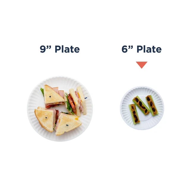 Alt view image 4 of 6 - Great Value Uncoated White Paper Plates, 6Inch, 3-Pack (50 Count)