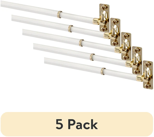 Main image of Mainstays 5/16" Adjustable Swivel Sash Rod, 5 Pack, 21-38", White