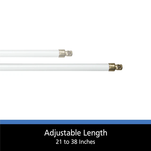 Alt view image 3 of 6 - Mainstays 5/16" Adjustable Swivel Sash Rod, 5 Pack, 21-38", White