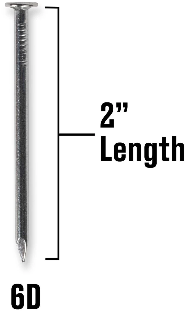 Alt view image 3 of 6 - Fas-n-tite Common Nails 6D x 2" Steel Polished Gray Interior Nails 14 Pack (4 Pack)