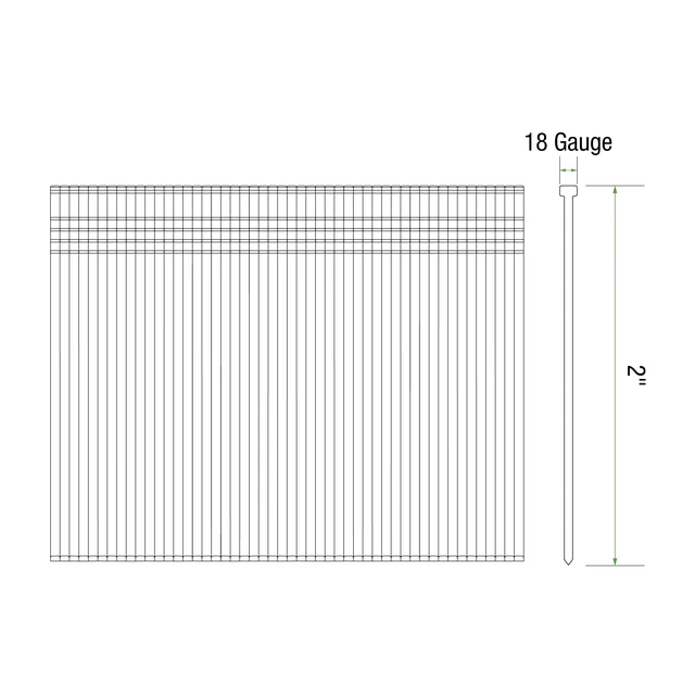 Alt view image 2 of 5 - Grip-Rite 18GA 2" Galv Finish Brad 1M