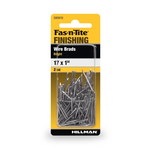 Alt view image 2 of 6 - Fas-n-tite Bright Wire Finishing Nails, 17 x 1", Steel, Silver, 4-Pack