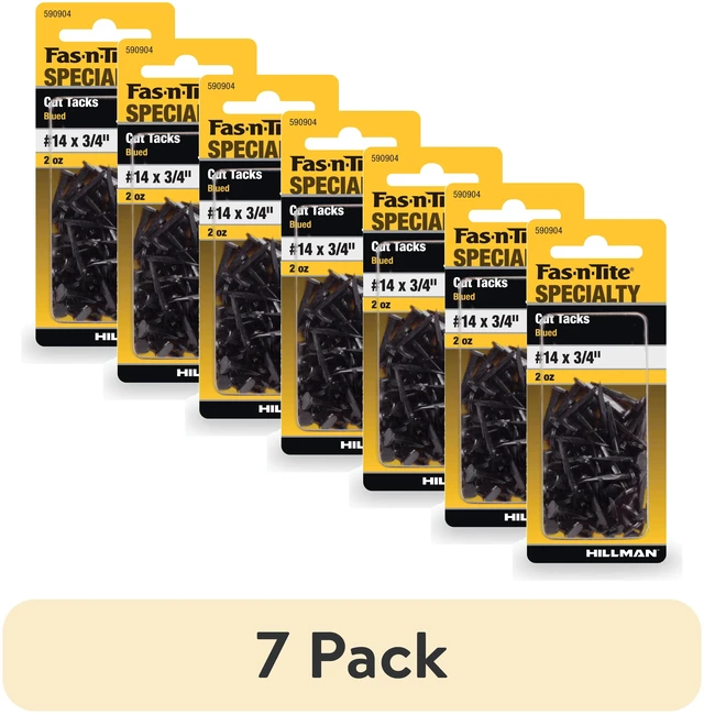 Main image of Fas-n-tite Specialty Cut Tacks, #14 x 3/4", Steel, Blued Finish, Black, 7 Pack, 2.0oz
