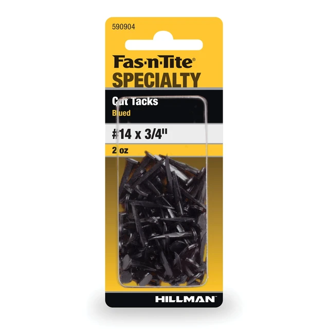 Alt view image 6 of 6 - Fas-n-tite Specialty Cut Tacks, #14 x 3/4", Steel, Blued Finish, Black, 7 Pack, 2.0oz