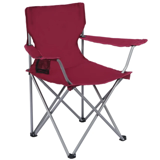 Alt view image 3 of 7 - Ozark Trail Basic Quad Folding Camp Chair with Cup Holder, Orchid Plum, Adult