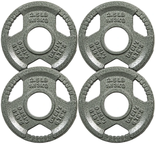 Main image of Signature Fitness Cast Iron Weight Plates, Fits 2-Inch Barbell, Multiple Sizes