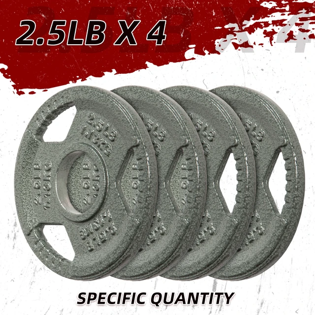 Alt view image 6 of 7 - Signature Fitness Cast Iron Weight Plates, Fits 2-Inch Barbell, Multiple Sizes