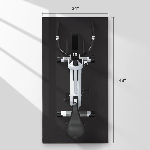 Alt view image 4 of 6 - Signature Fitness PVC Equipment Mat, Black, 4 Sizes, Protective Floor Mat for Treadmills, Exercise Bikes, Home Gym Equipment