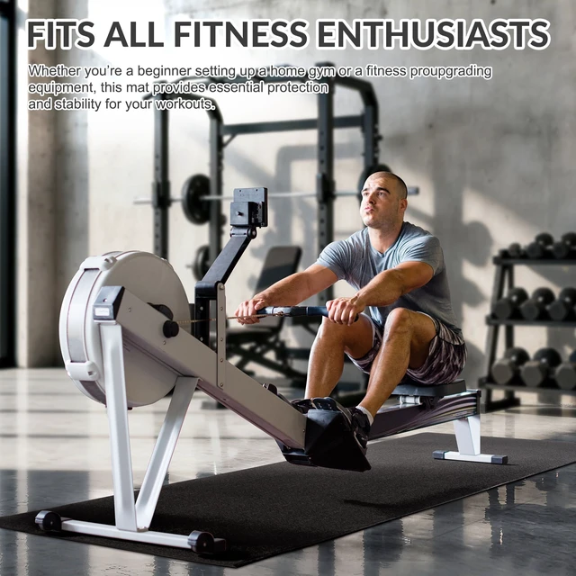 Alt view image 5 of 6 - Signature Fitness PVC Equipment Mat, Black, 4 Sizes, Protective Floor Mat for Treadmills, Exercise Bikes, Home Gym Equipment