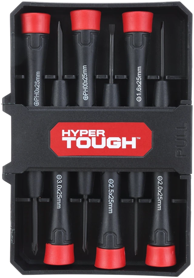 Main image of Hyper Tough 6-Piece Precision Screwdriver Set with Storage Case, TS85150N