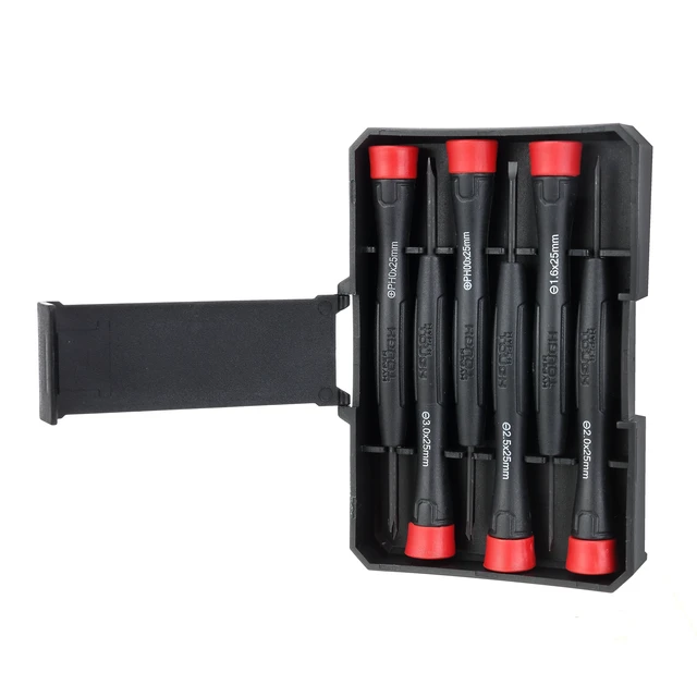 Alt view image 6 of 6 - Hyper Tough 6-Piece Precision Screwdriver Set with Storage Case, TS85150N