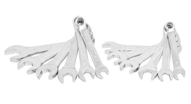 Alt view image 2 of 6 - Hyper Tough 12-Piece Stubby Combination Wrench Set