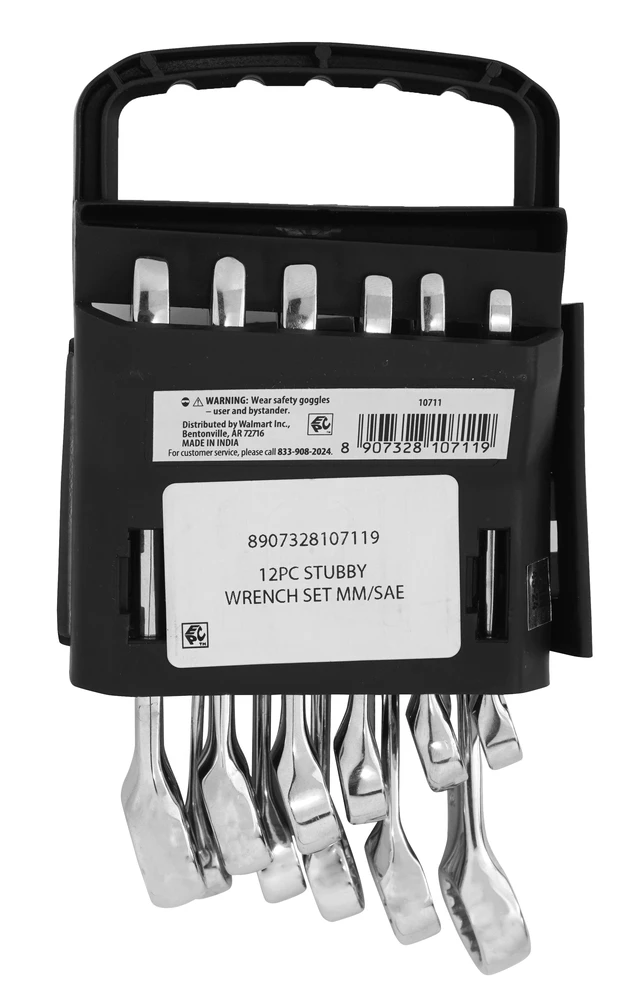 Alt view image 6 of 6 - Hyper Tough 12-Piece Stubby Combination Wrench Set