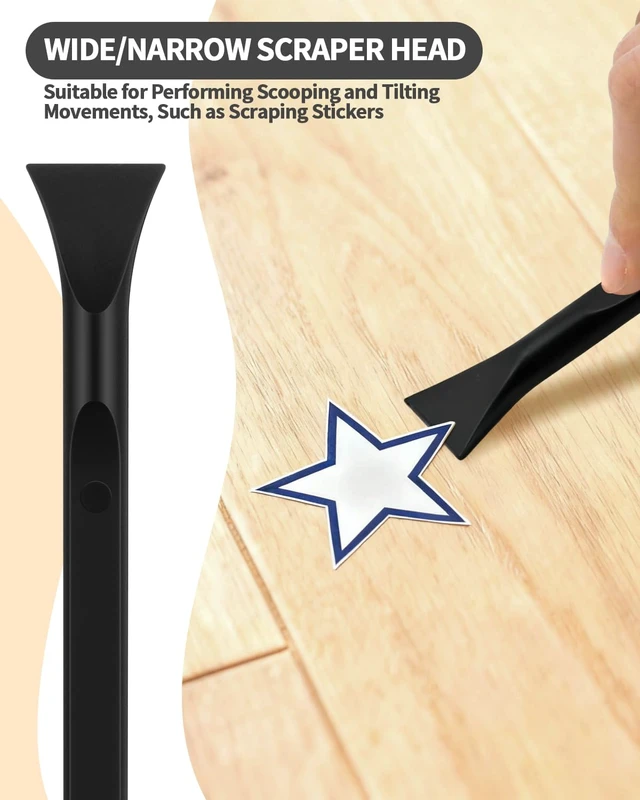 Alt view image 5 of 7 - 12PCS Carbon Fiber Plastic Scraper Tool, Non-Scratch Pen-Shaped Scraper for Tight Spaces, Multi-Purpose Label Scraper, Car Cleaning Supplies, Kitchen, Crevices, Stains (B