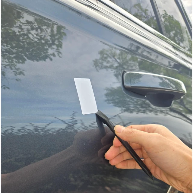Alt view image 2 of 7 - Plastic Multi-Purpose Non-Scratch Scraper Car Detailing Kit for Cleaning Small Narrow Spaces & Gaps, Removing Labels, Dirt, and Car Interior Details