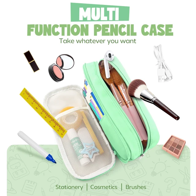 Alt view image 2 of 7 - HOHOM Large Capacity Pencil Case Desk Organizer Stationery Storage for School Office Travel