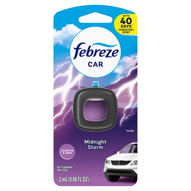 Alt view image 3 of 7 - Febreze Car Air Freshener Vent Clip, Midnight Storm, 1-Count, 0.06oz