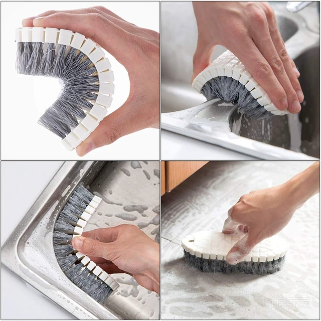 Alt view image 3 of 6 - 4-Pack Dish Brush Set - Kitchen Scrub Brush with Handle