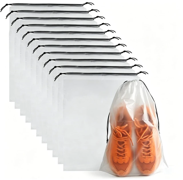 Main image of PLULON 12 Pcs Clear Shoe Bags for Travel and Storage