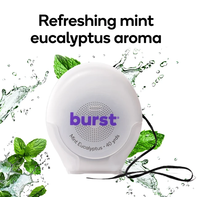 Alt view image 2 of 6 - BURST Expanding Dental Floss Mint Eucalyptus 40Yards Stain Absorbing